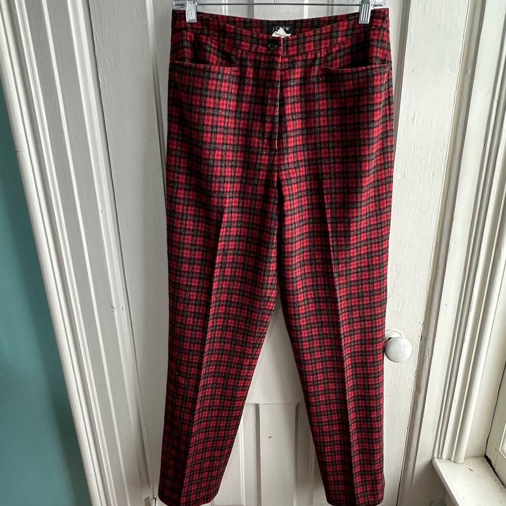 J.Crew Plaid Wool Pants – Classic Tailored Trousers - Picture 2 of 7